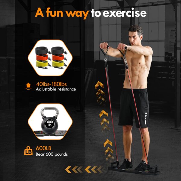 AURA 590 product detail 2 MQRW home gym resistance band exercise demonstration