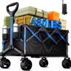 Collapsible Wagon Cart Black collapsible wagon cart with all-terrain wheels