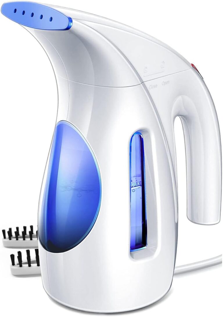HiLIFE portable handheld garment steamer blue
