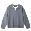 Men's wool cashmere V-neck jumper in Grey