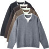 Men's V-neck knitted wool and cashmere jumper