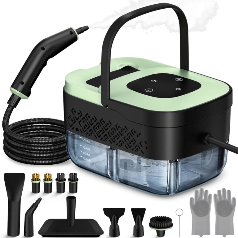 Portable handheld steam cleaner with accessories