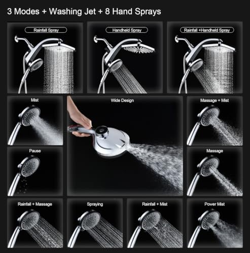 Rain shower system — handheld detail