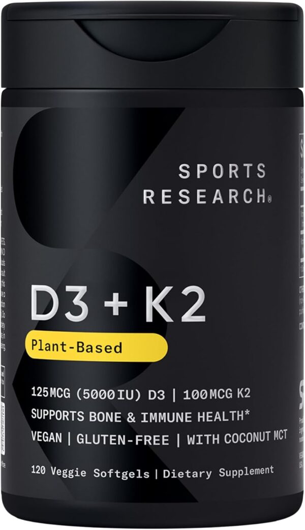 Sports Research Vegan Vitamin D3 + K2 Sports Research Vegan Vitamin D3 and K2