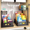 Under Sink Organizer Two-pack metal under sink organizers